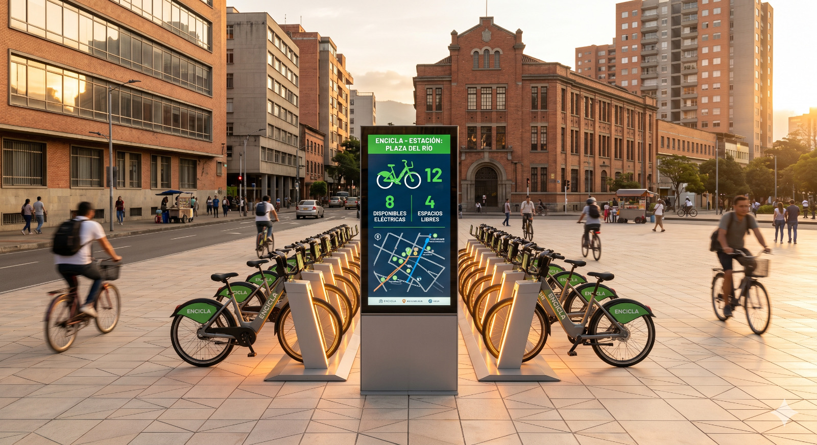 Bicitelco — estación urbana de bicicletas eléctricas compartidas